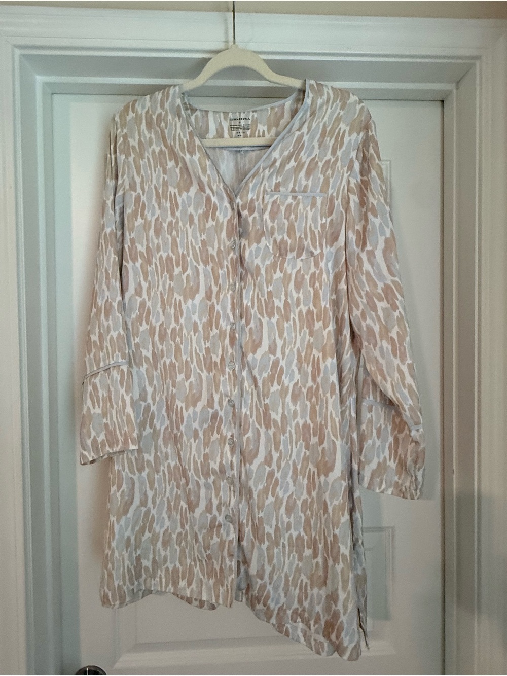 summersalt Neutral Abstract Print Sleep Shirt